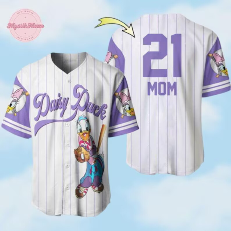 Custom Daisy 3D Baseball Jersey Shirt MOTHER DAY GIFT BEST PRICE ALL OVER PRINT-image