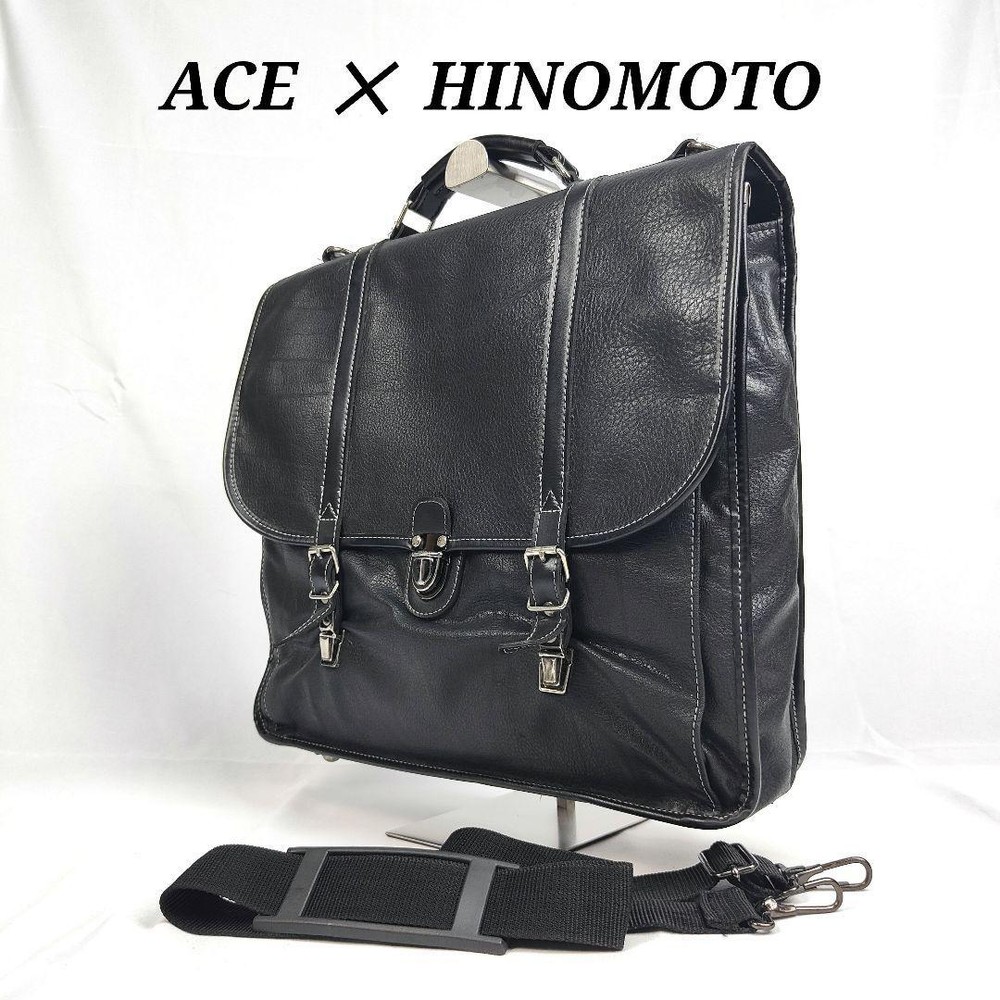ACE ×HINOMOTO Hinomoto Lock Leather Shoulder Bag Business Bag