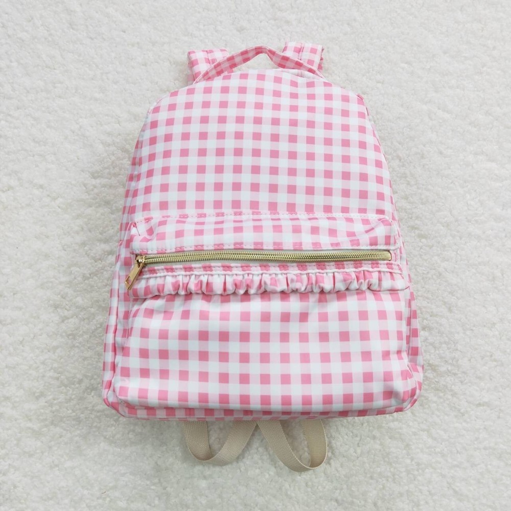 Pink Gingham Backpack for Girls - Perfect for Back to School  -image