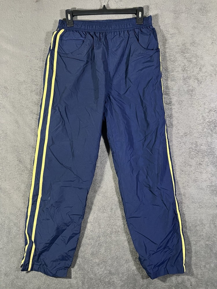 Tek Gear Lined Nylon Track Suit Windbreaker Pants Blue Adult Medium Ankle Zip