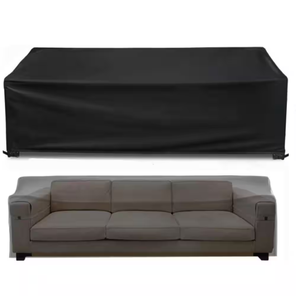 Patio Furniture Cover, Waterproof, Outdoor Patio Table and Chair Cover, 400D Bla