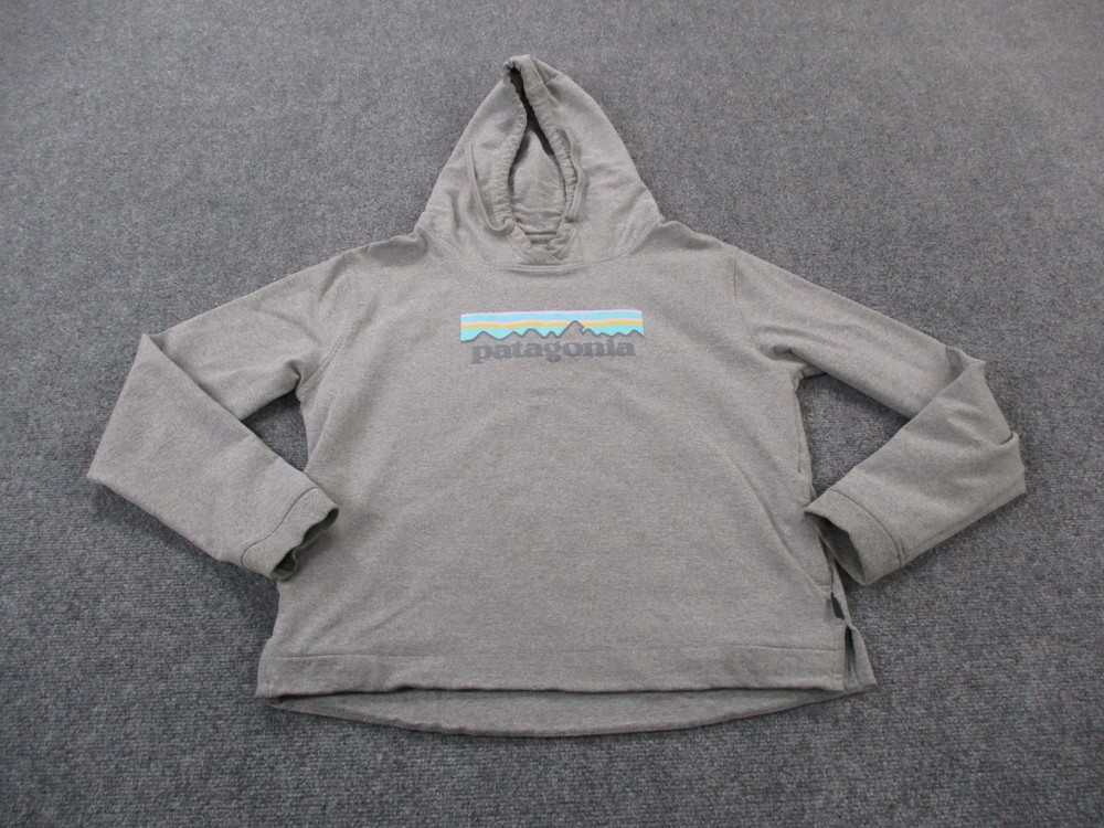 Patagonia Hoodie Sweatshirt Mens L Gray Pullover Outdoors Logo Uprisal Hoody