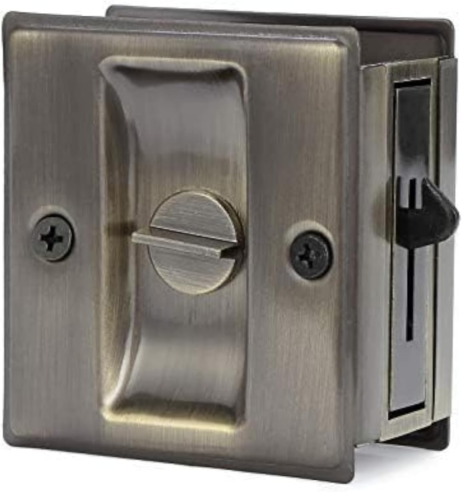 Privacy Sliding Door Lock with Pull - Replace Old or Damaged Pocket Door Locks H