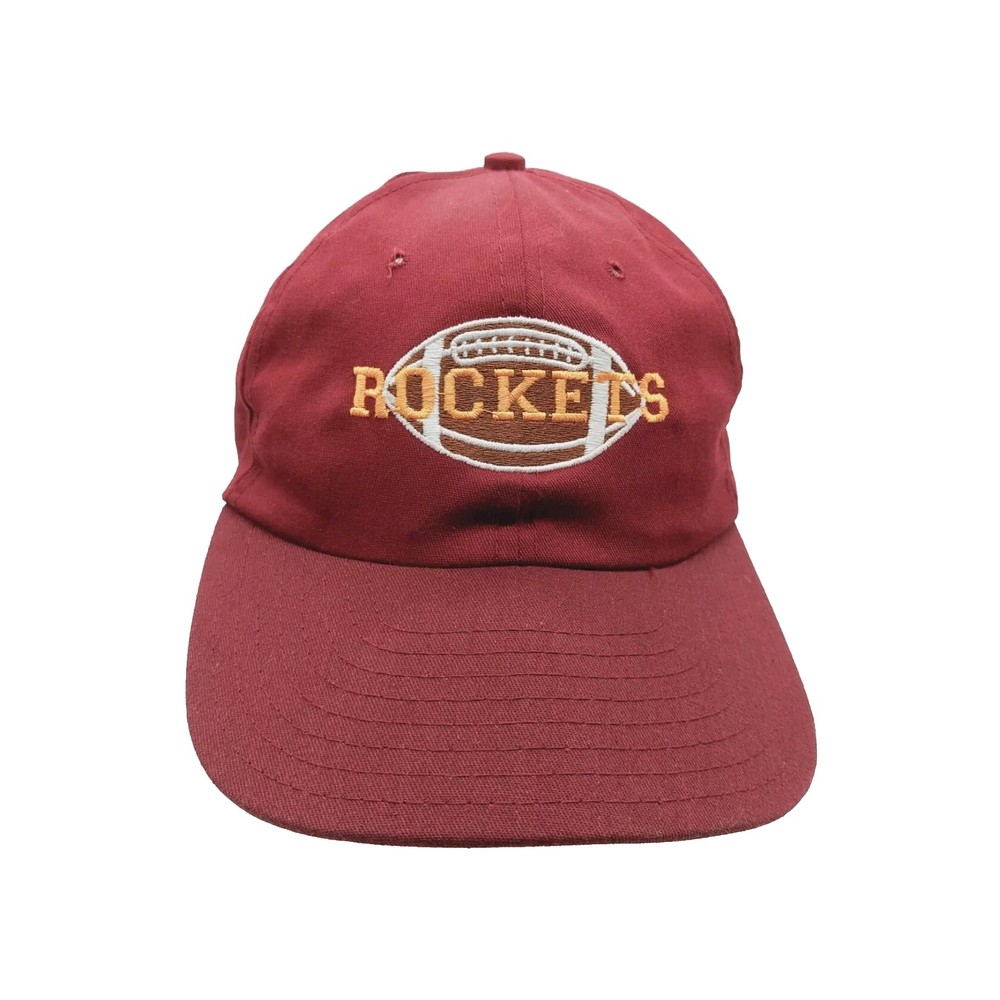Rockets Football Hat Maroon Snapback Embroidered
