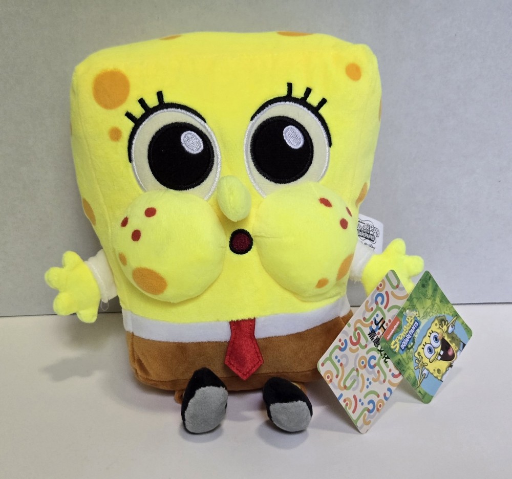 SpongeBob SquarePants Bubble Cheeks Plush Toy Nickelodeon 2024 Official Viacom