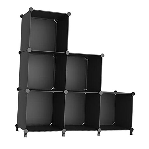 6-Cube Storage Organizer Shelves for Closet Bookshelf Storage