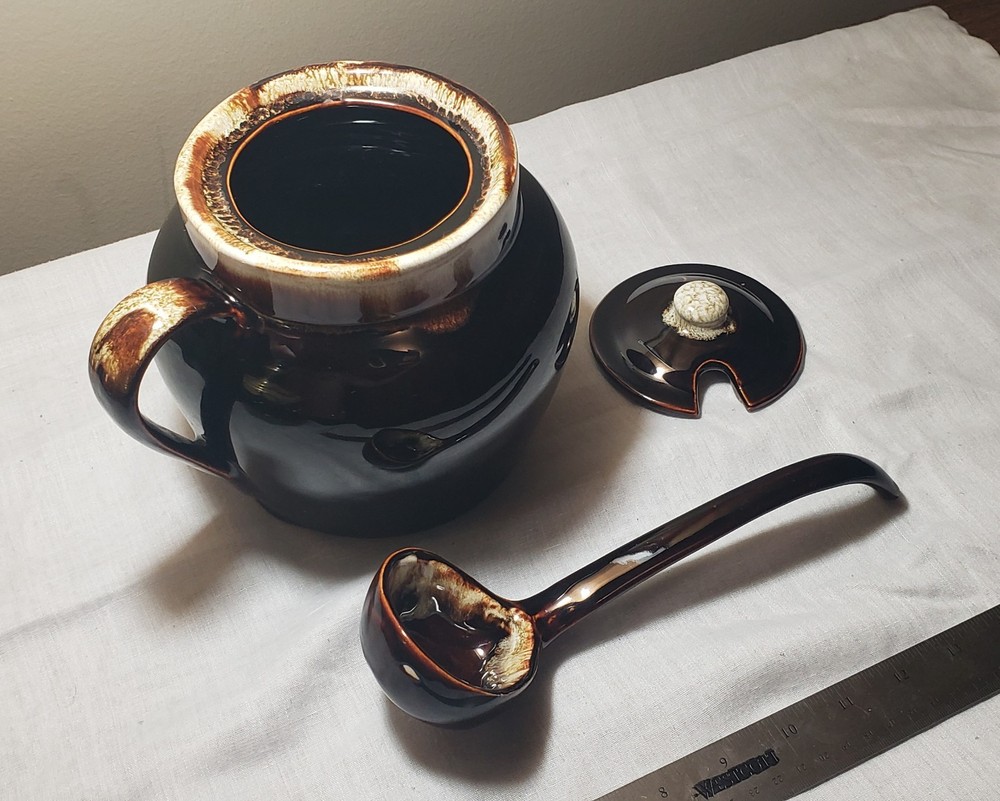 Brown Drip Pfaltzgraff Brown Tureen with Ladle and Lid