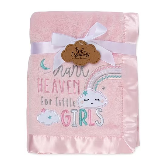 Baby Essentials Thank Heaven For Little Girls New 30x40 Super Soft Baby Blanket