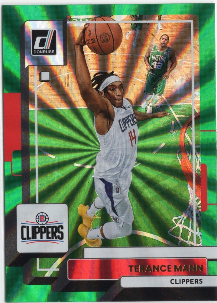 2022-23 Donruss Basketball Holo Green Laser Terance Mann Clippers Card