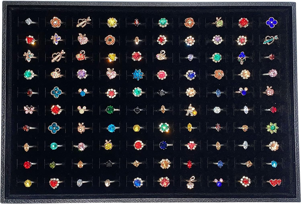 Ring Organizer for Jewelry Ring Storage Stackable Drawer Ring Display Tray Jewel