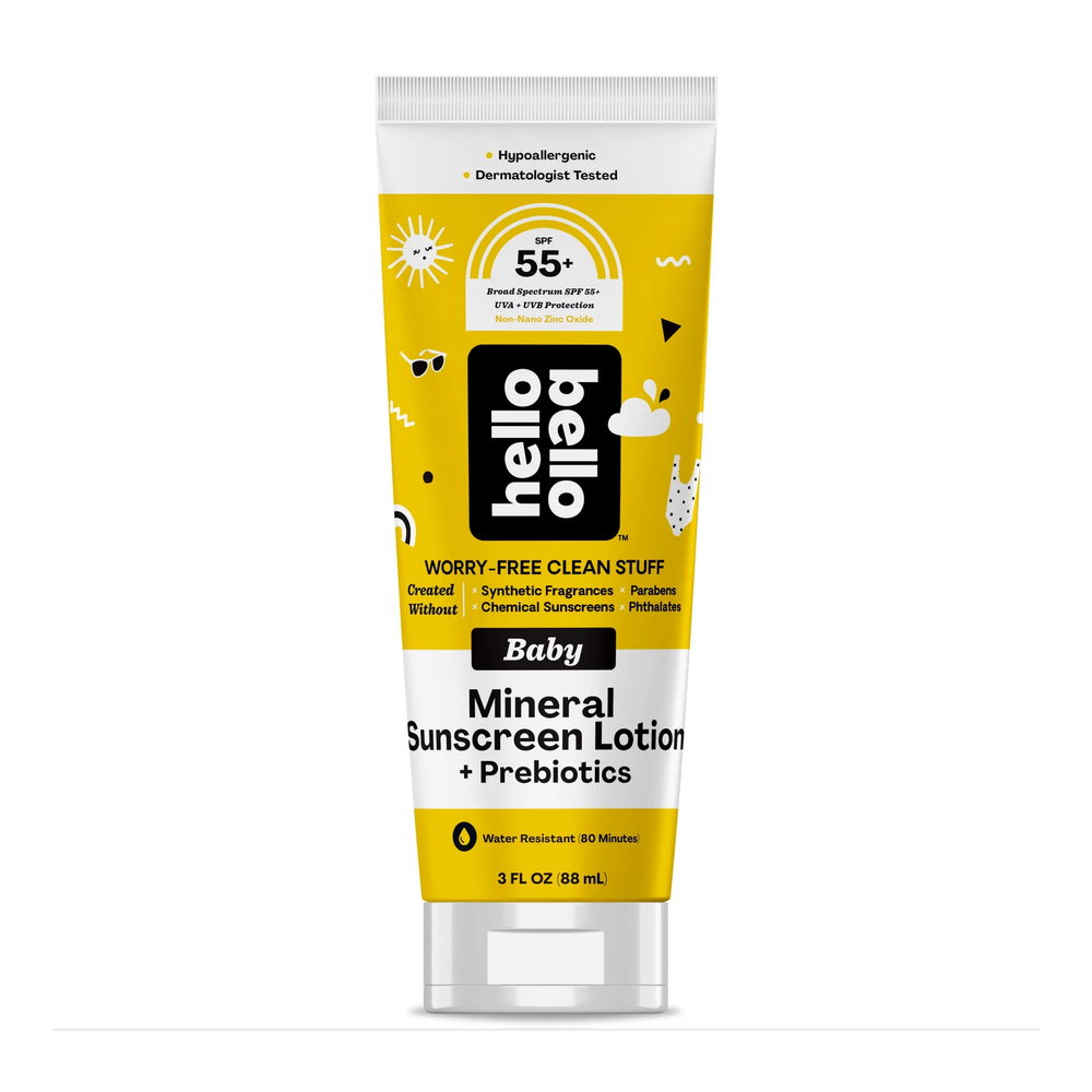Baby Mineral SPF 55 Sunscreen Lotion with Prebiotics 3 fl oz