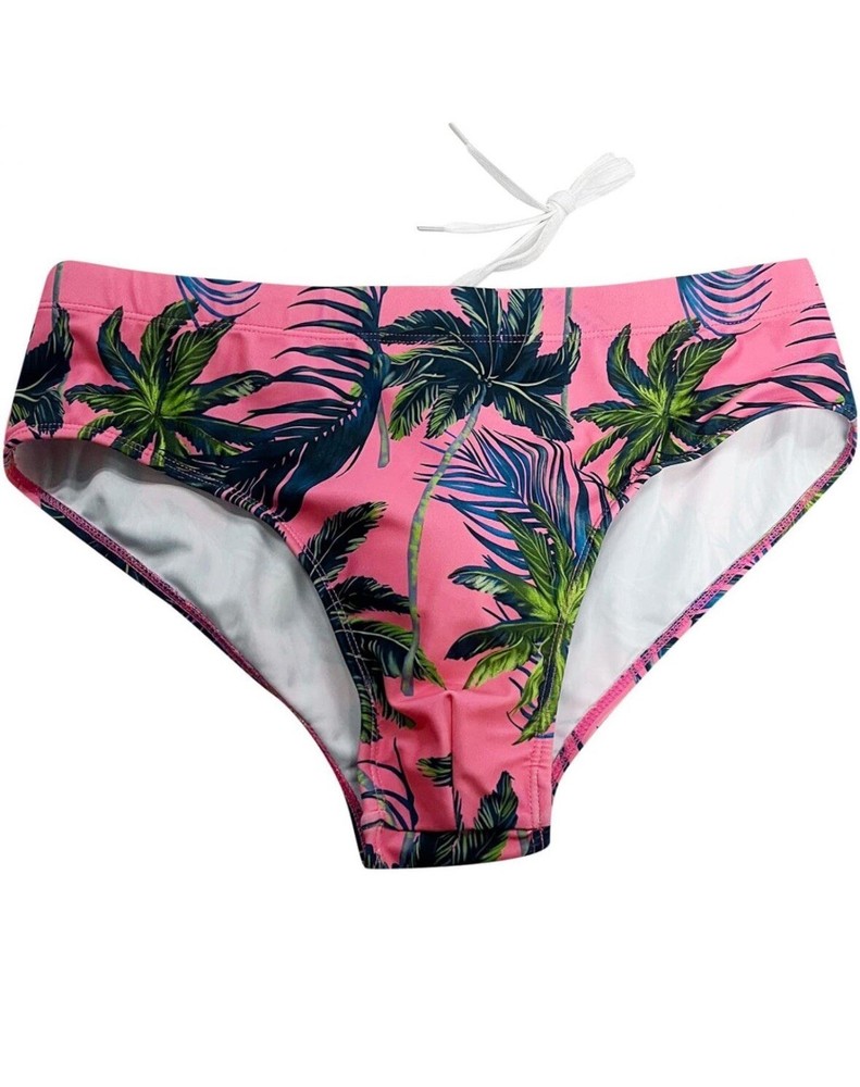 Men's Low Waist Bikini Triangular Printing Anti-embarrassment Swimming Sz XL