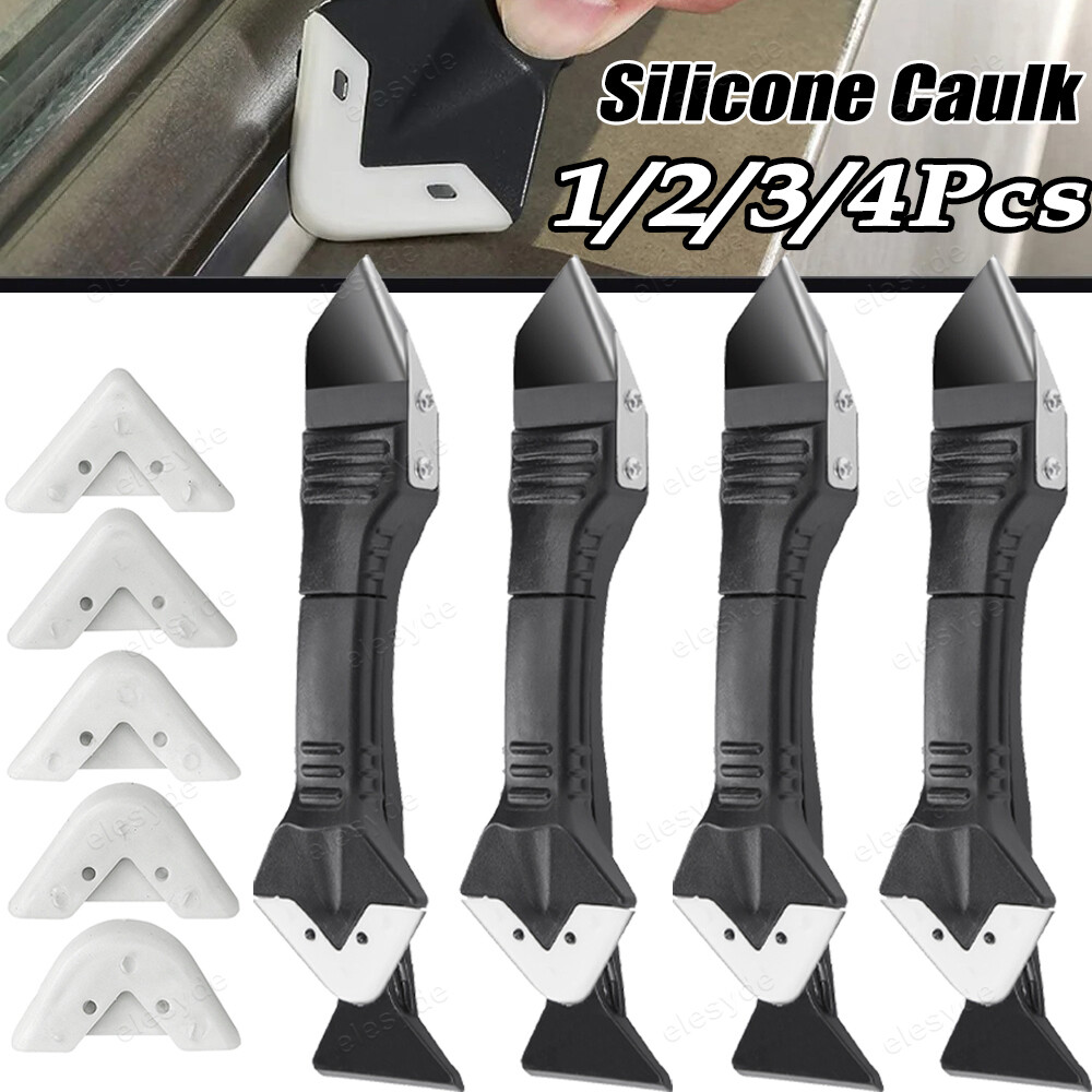 5-in-1 Silicone Caulk Finisher Sealant Smoothing Scraper Grout Tool Kit