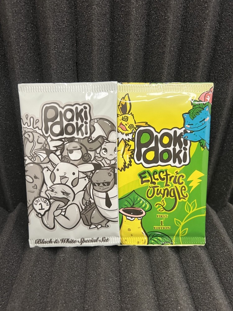 2 Pack Lot - Pokidoki Booster Packs (Black and White & Electric Jungle)- Pokemon