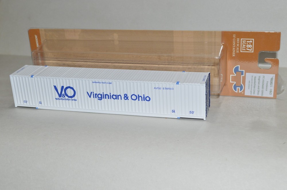 HO scale Jacksonville Terminal Co 53' shipping container Virginia & Ohio