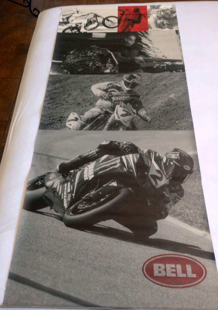 Bell Helmets Racing Banner 6ft x 2.5ft Motorcycle Racing Motocross Dirt Bike