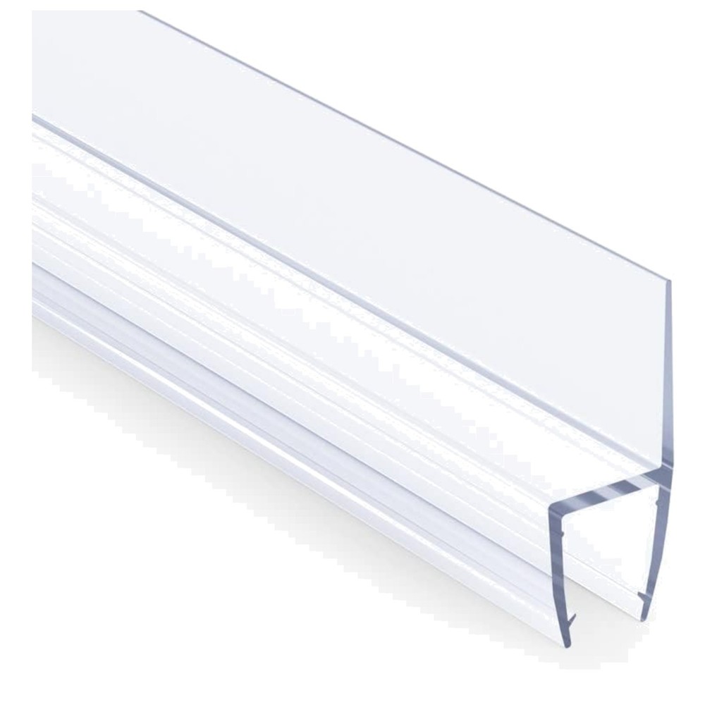 5-Piece Clear PVC Frameless Shower Door Seal Strip for Enhanced Bathroom Aesthetics