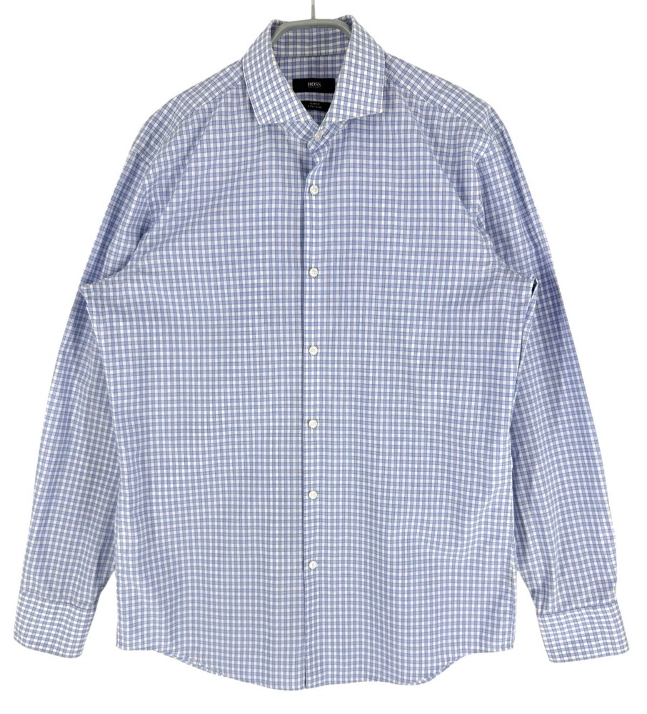 Hugo Boss Mens Slim Fit Easy Iron Casual Formal Size M - 41 16