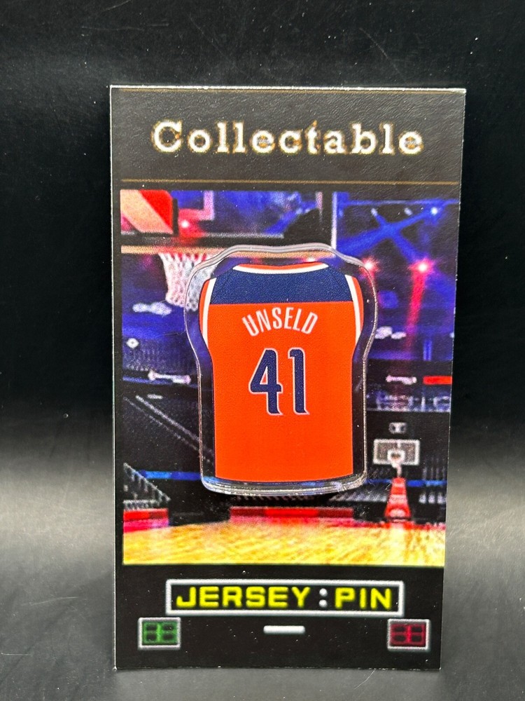 Vintage Washington Wizards Wes Unseld Jersey Lapel Pin - Collectible Free Shipping