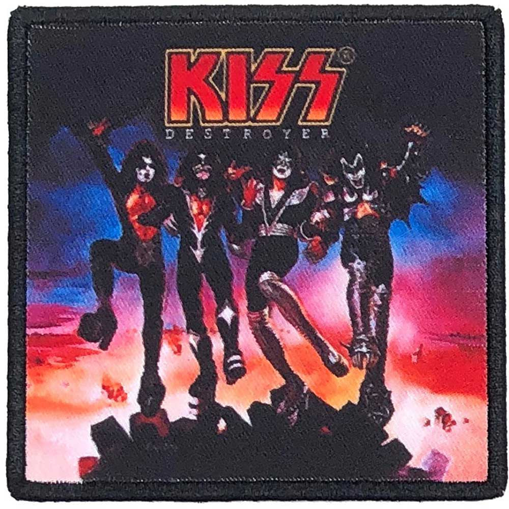 Kiss Patch Destroyer Album Cover Band Logo new Official Black Printed Iron On