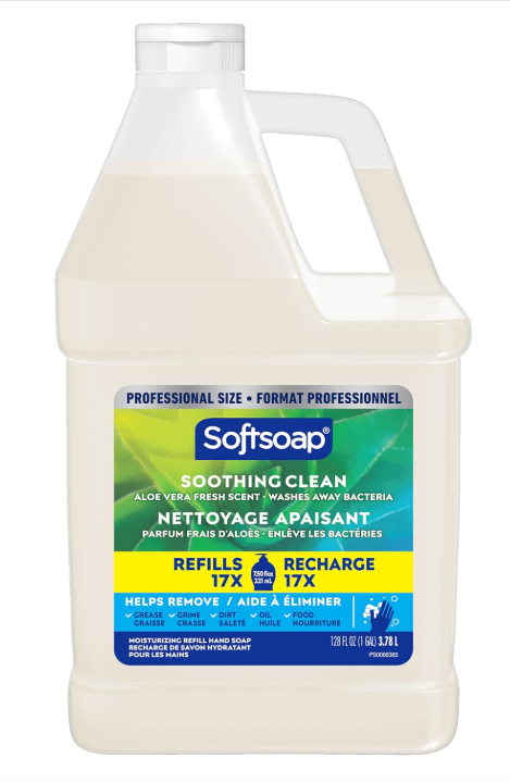 Softsoap Aloe Vera Liquid Hand Soap Refill, 128 fl oz, Soothing Clean Scent