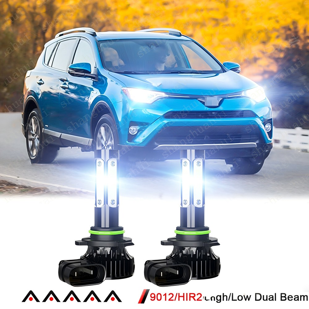 For Toyota RAV4 2016 2017 - 6000K 2pc 9012 LED Headlight High/Low Beam Bulbs Kit