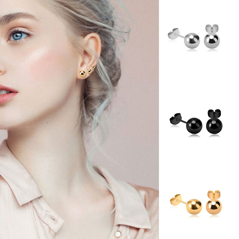 Ear Piercing Ear Decor Ear Studs Stud Earrings Ear Tragus Creative Ball Punk