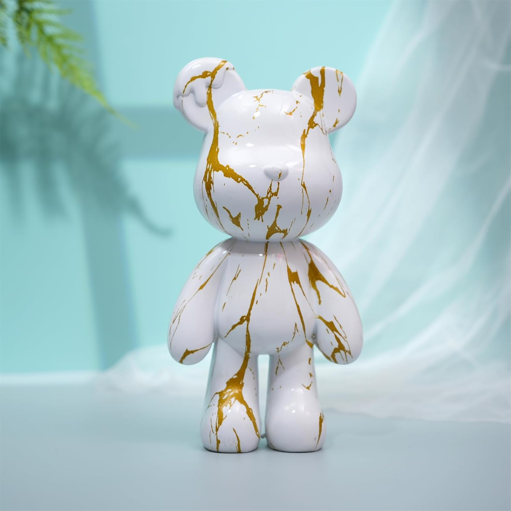 Resin Bear Statue Decor for Home, Animal Sculpture Ornament for Indoor Room (Typ