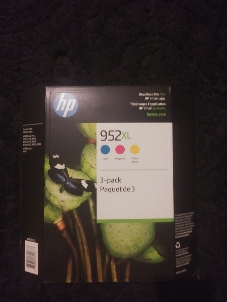 3 Pack HP 952XL Cyan Magenta Yellow Color Ink Cartridges 12/25 (BRAND NEW)