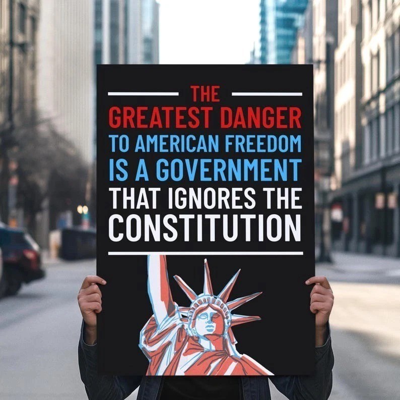 Protect Democracy Protest Sign : Anti Trump Rally Poster No Kings