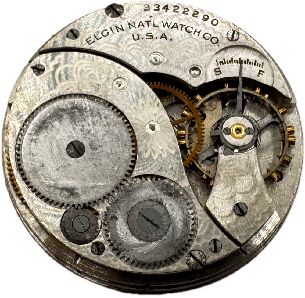 Vintage 12s 1932 Elgin 7 Jewel Mechanical Pocket Watch Movement 303 USA