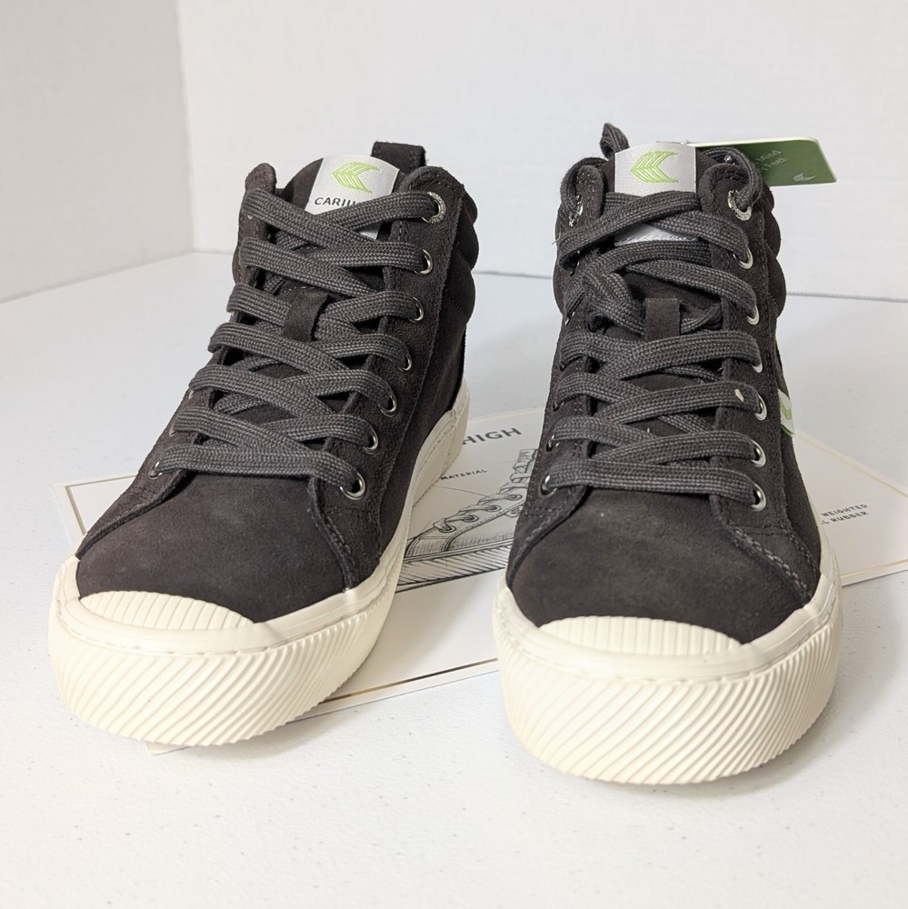 Cariuma OCA High Top Dark Brown Suede Sneaker Unisex M6.5/W8 Shoes