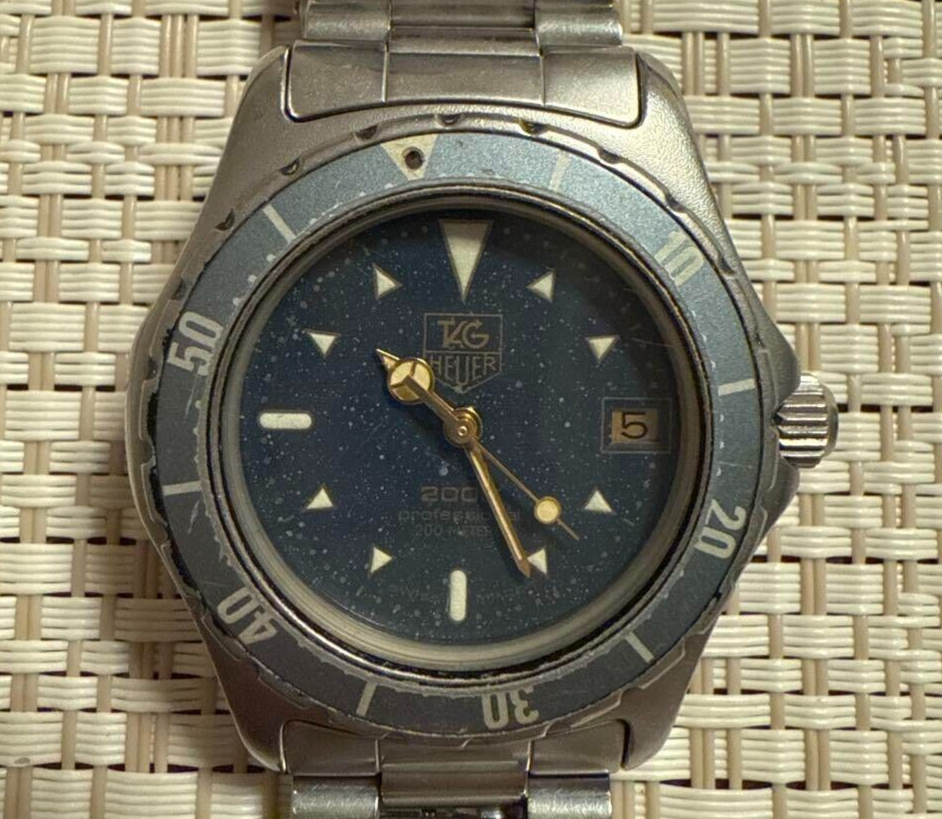 TAG Heuer 2000 Professional 972.613 Navy Dial Quartz Mens Watch Japan