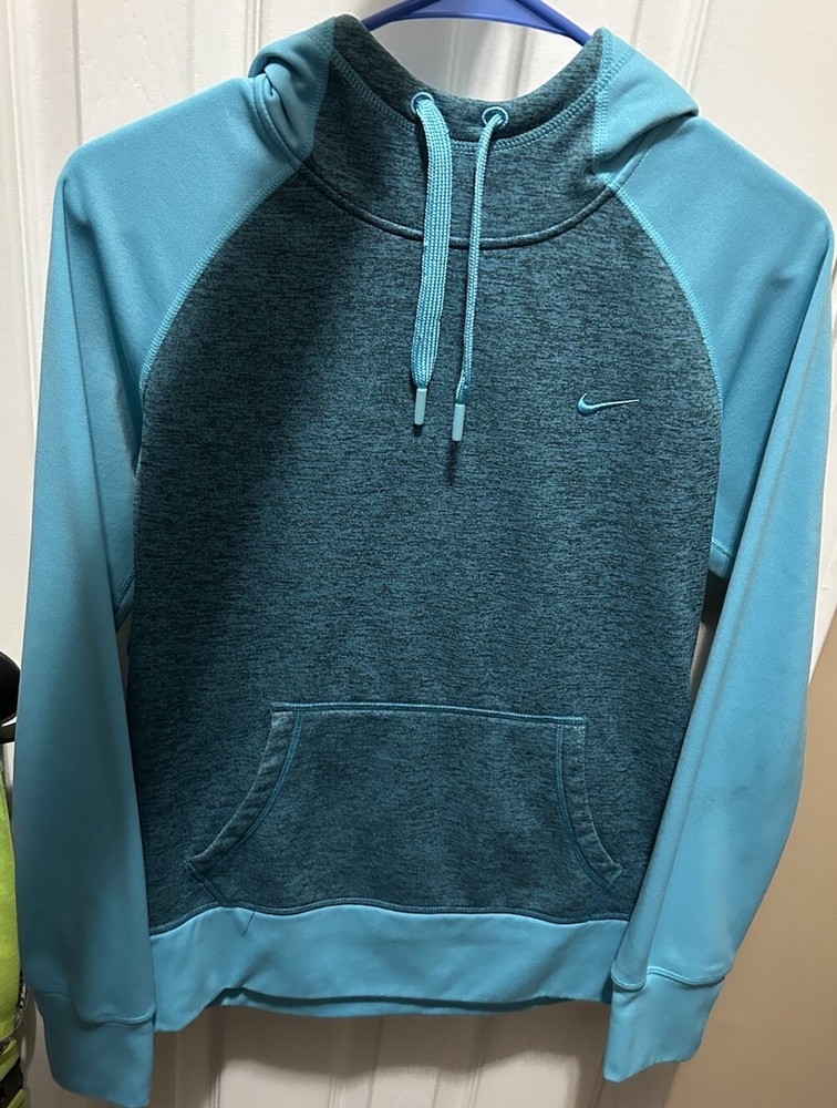 Women's Nike Dri Fit Pullover Hoodie Baby Blue Size Medium