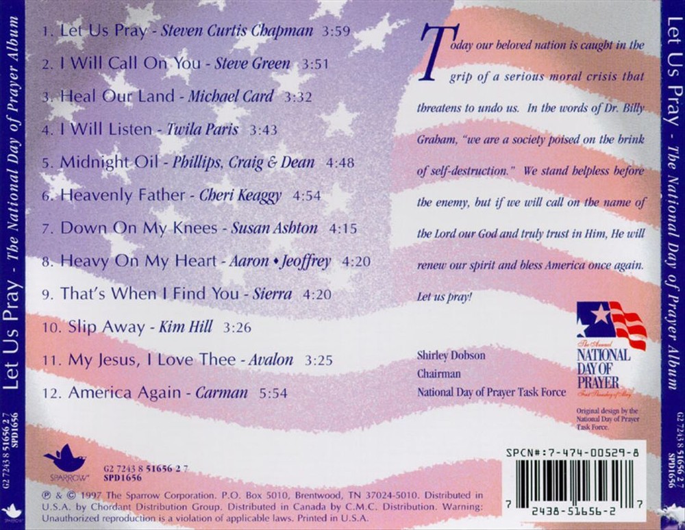 VARIOUS ARTISTS LET US PRAY: NATIONAL DAY OF PRAYER ALBUM NEW CD