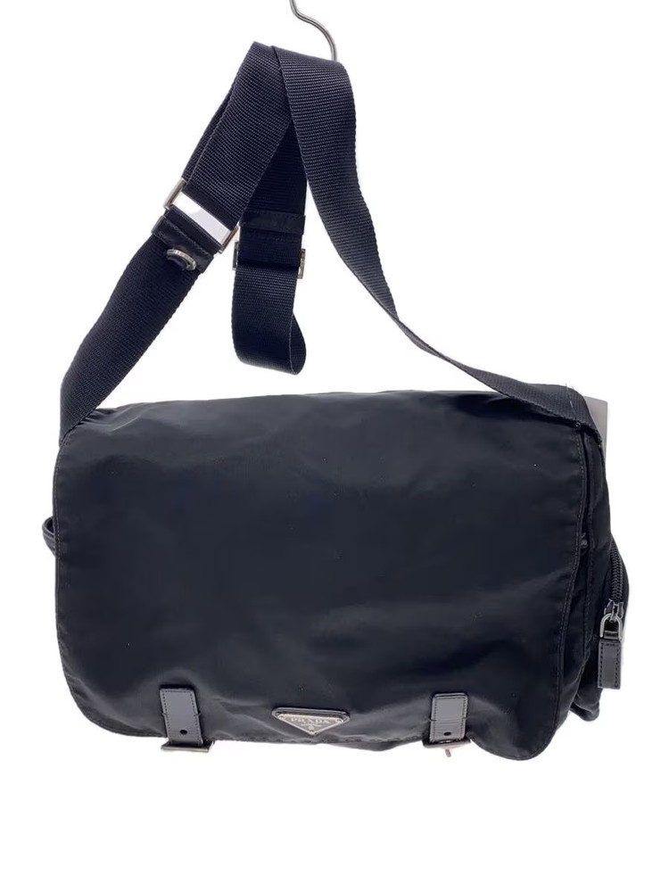Prada Rare Black Nylon Shoulder Bag Vintage