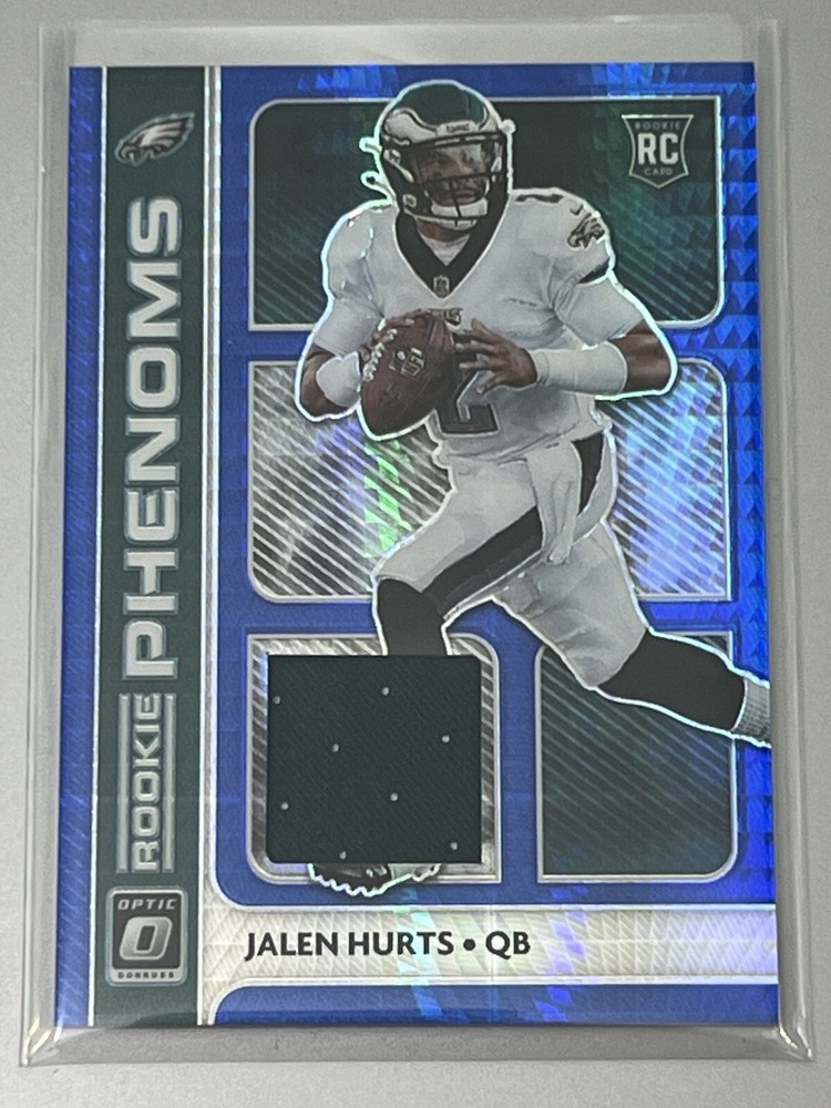 Jalen Hurts 2020 Blue Hyper Rookie Phenoms Optic Patch RC!!
