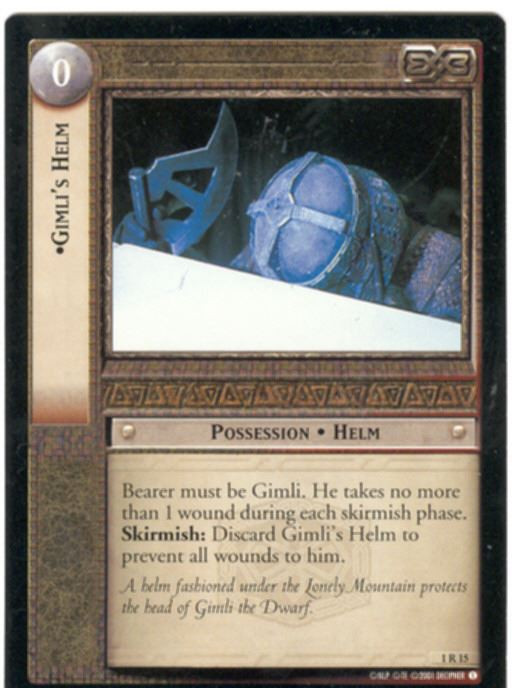 Lord Of The Rings CCG FotR Card 1.R15 Gimlis Helm