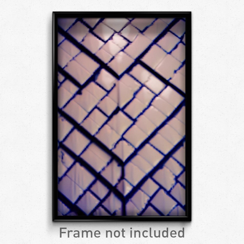 Pixel Art Poster - Menacing Tile (8 Bit Psychedelic Trippy Video Game Print)