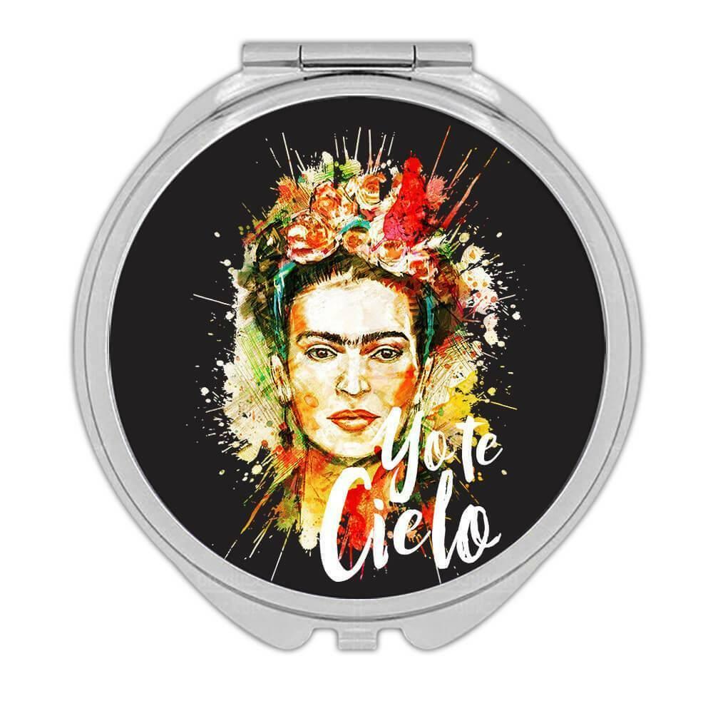 Gift Compact Mirror : Frida Kahlo Yo Te Cielo Decor Birthday Christmas