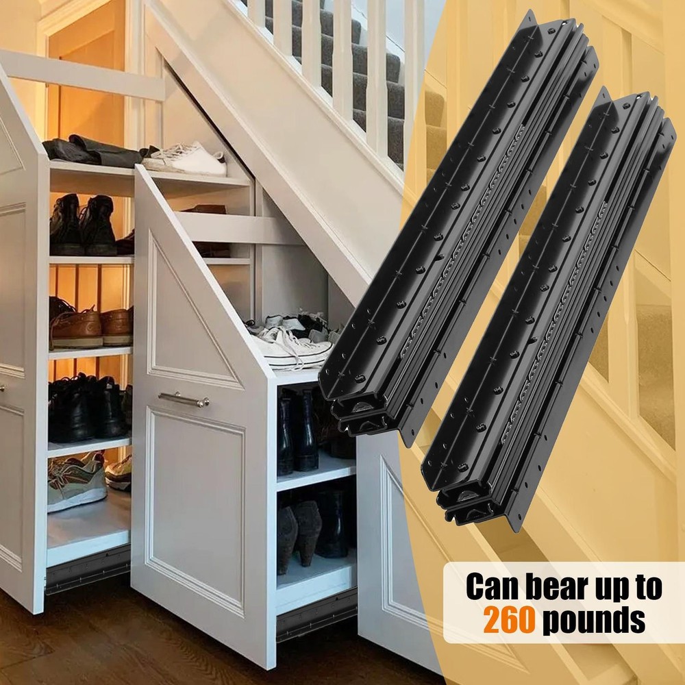 24in 32in 40in Heavy-Duty Ball Bearing Drawer Slides for Smooth Gliding Motion