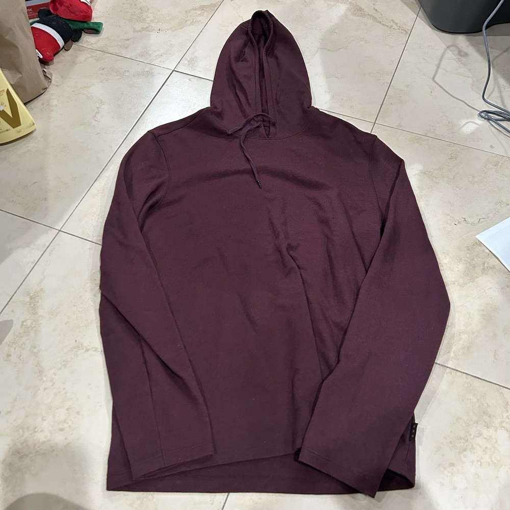 John Varvatos Hoodie Mens Size Medium Lightweight Pullover Hooded Long Sleeve