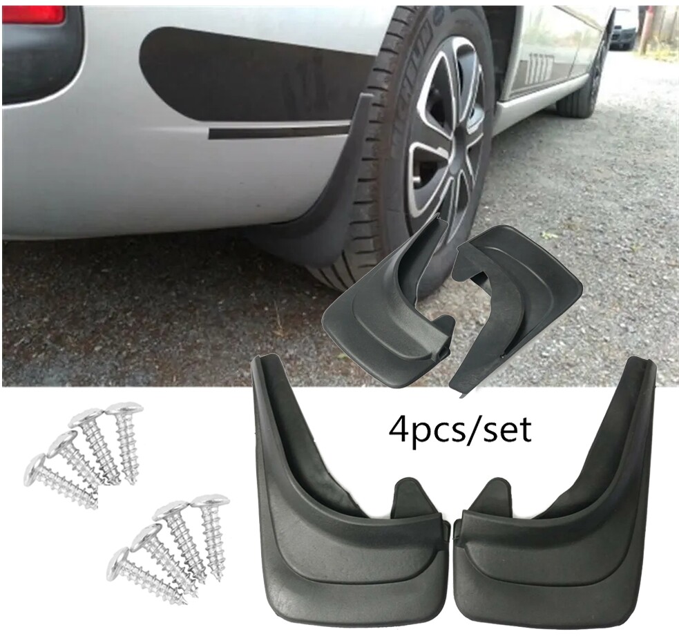 4x Black Car Truck Splash Guards Mud Flaps Mudguards Fender Accessoris Universal