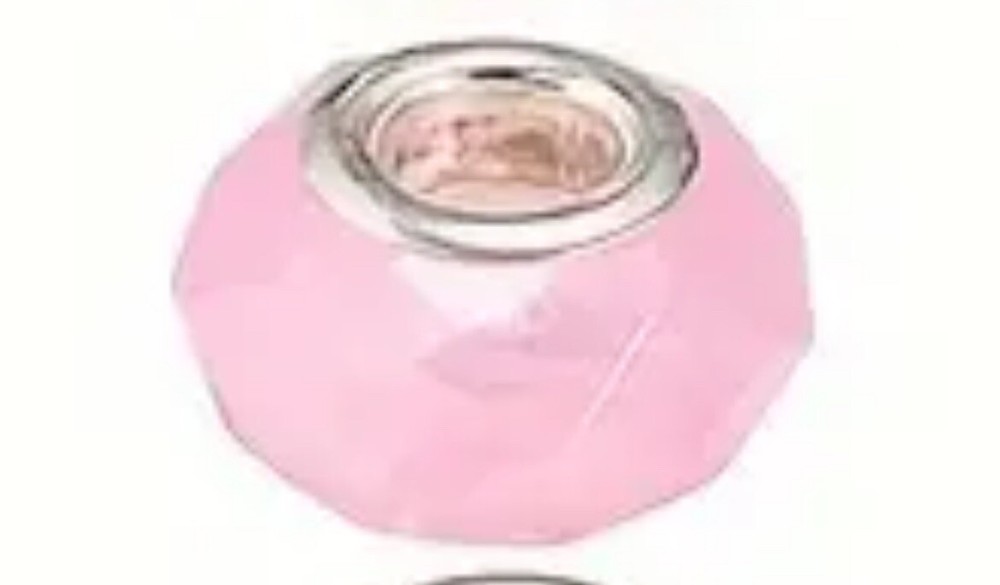 Pastel Pink Mother's Day Pandora-Style Alloy Spacer Bead Charm Jewelry Gift