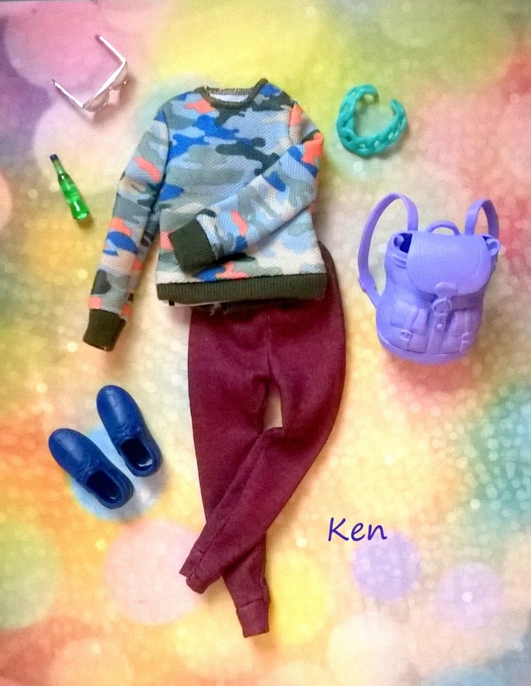 🎸Mattel Barbie Ken fashionistas doll Fashion outfit plus Accessories #G 🎸