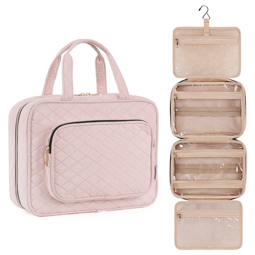 Hanging Waterproof Toiletry Bag For Women Travel With 4 Sections