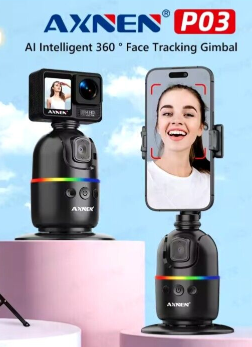 Auto Face Tracking Tripod Gimbal Intelligent Rotating Holder For Mobile Phone