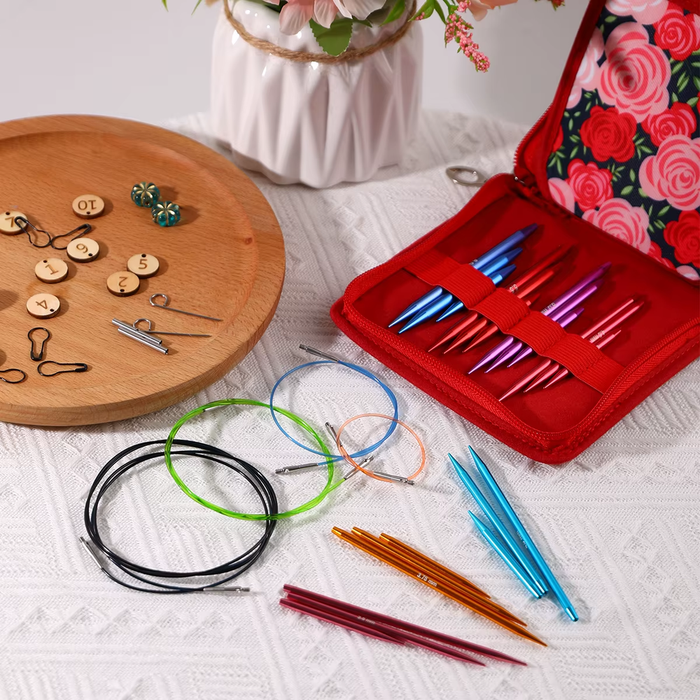 DIY Crochet Hook Kit for Beginners with Storage Bag –Sewing & Knitting Tools Set