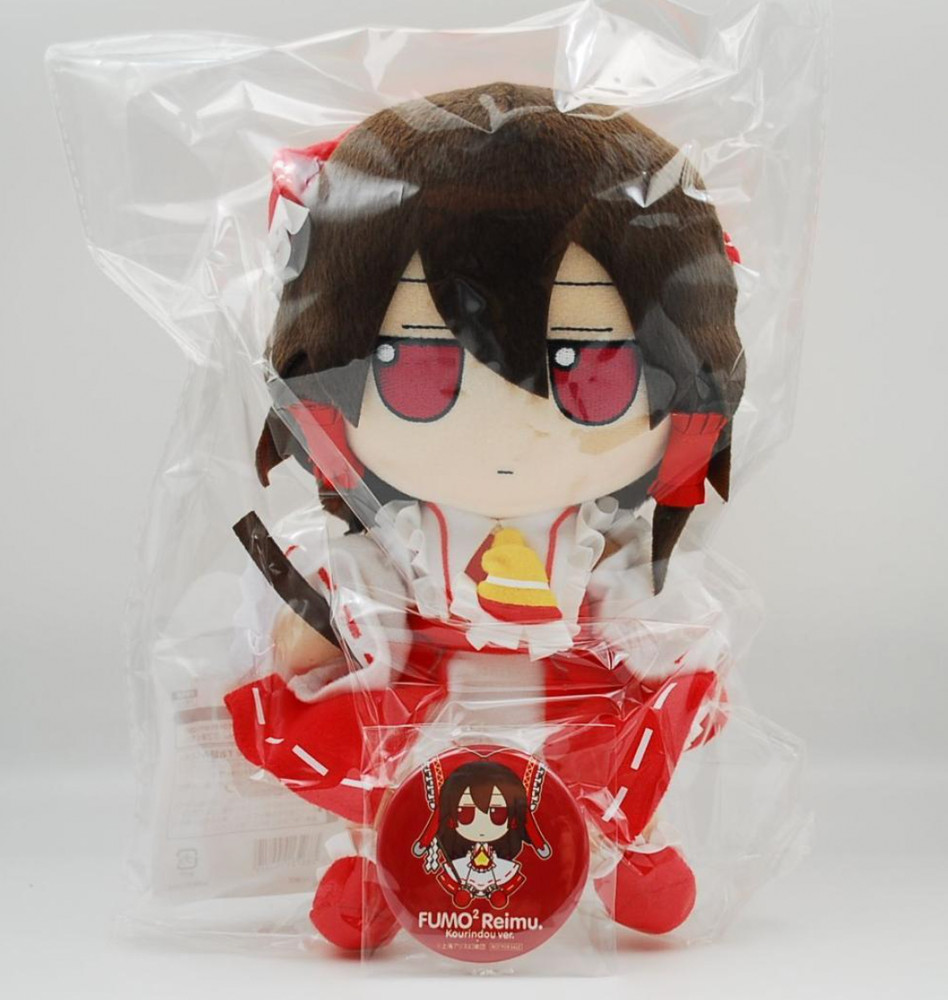 Touhou Project Fumo Reimu Hakurei Kourindou Ver Plush Doll w/ Can Badge Latest