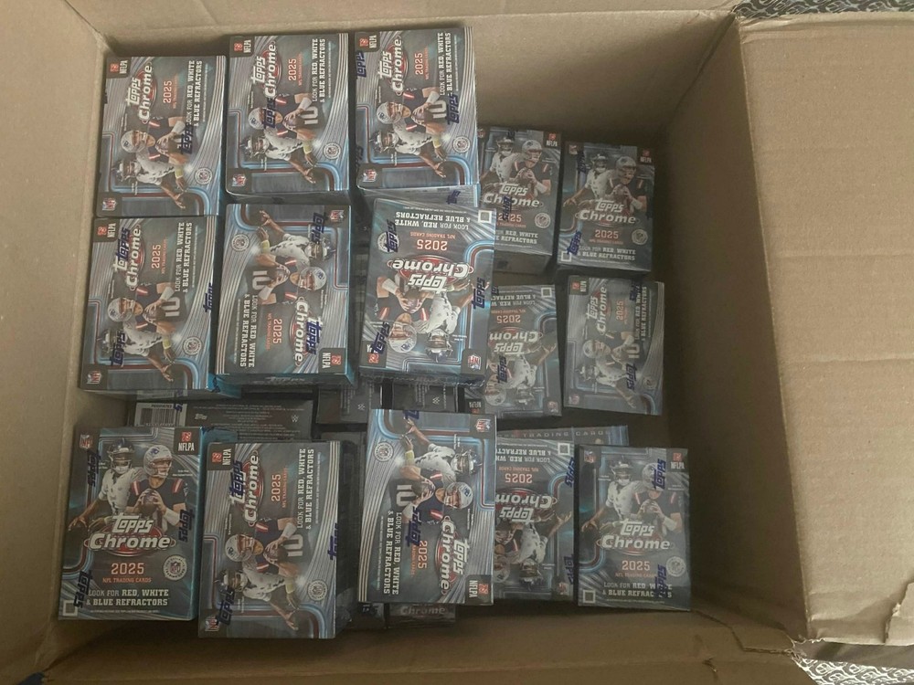 2025 Topps Chrome NFL Football Blaster Value Boxes (Lot Of 15) - Factory Sealed